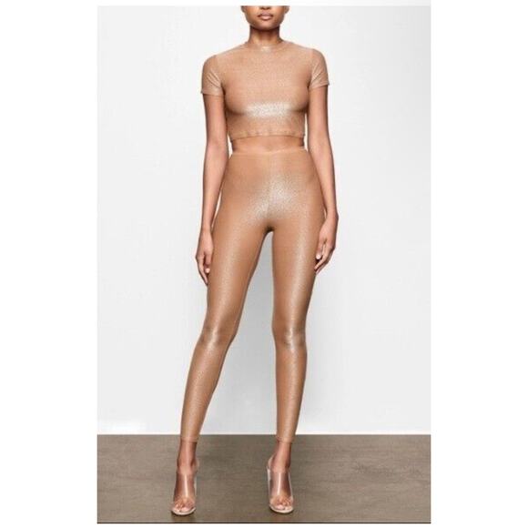 SKIMS SHIMMER LEGGINGS SIENNA 3X - Picture 7 of 7